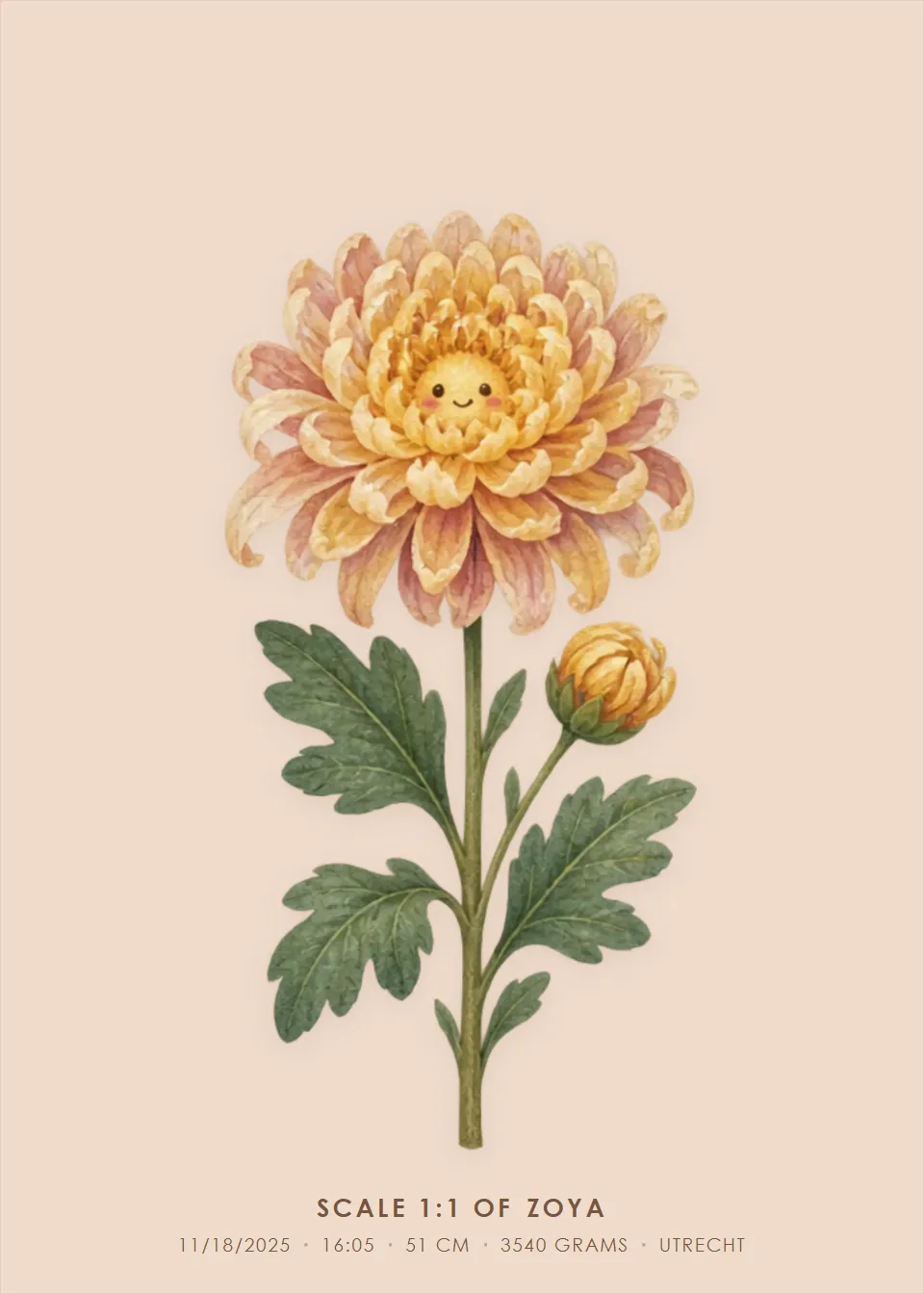 Birth flower · Flower friend · Peach