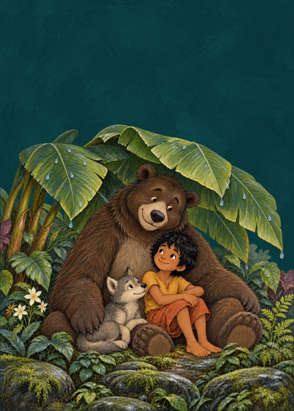 Le livre de la jungle · Abri sous les grandes feuilles