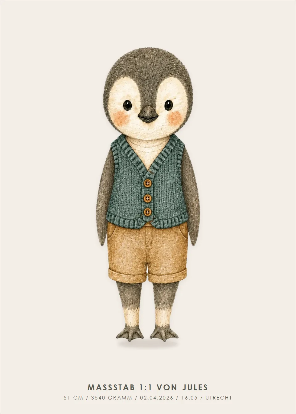 Tierplakate · Pinguin · Perle