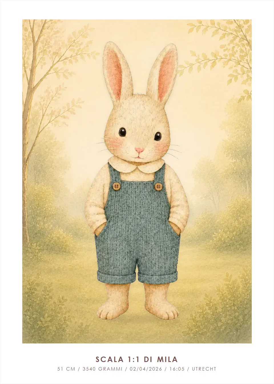 Poster di animali · Coniglietto · Giardino da sogno