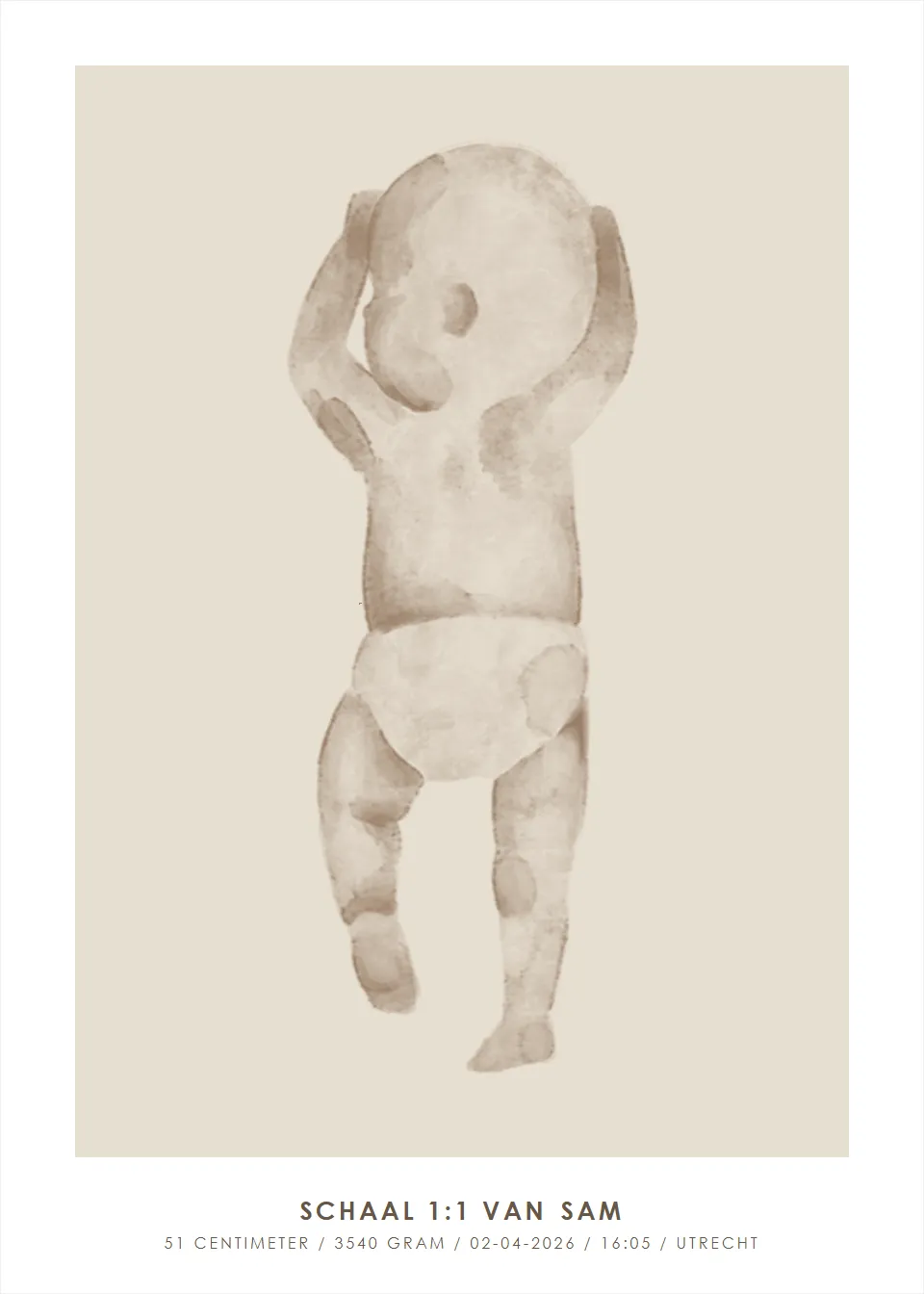 Op ware grootte · Dromende aquarel · Linnen