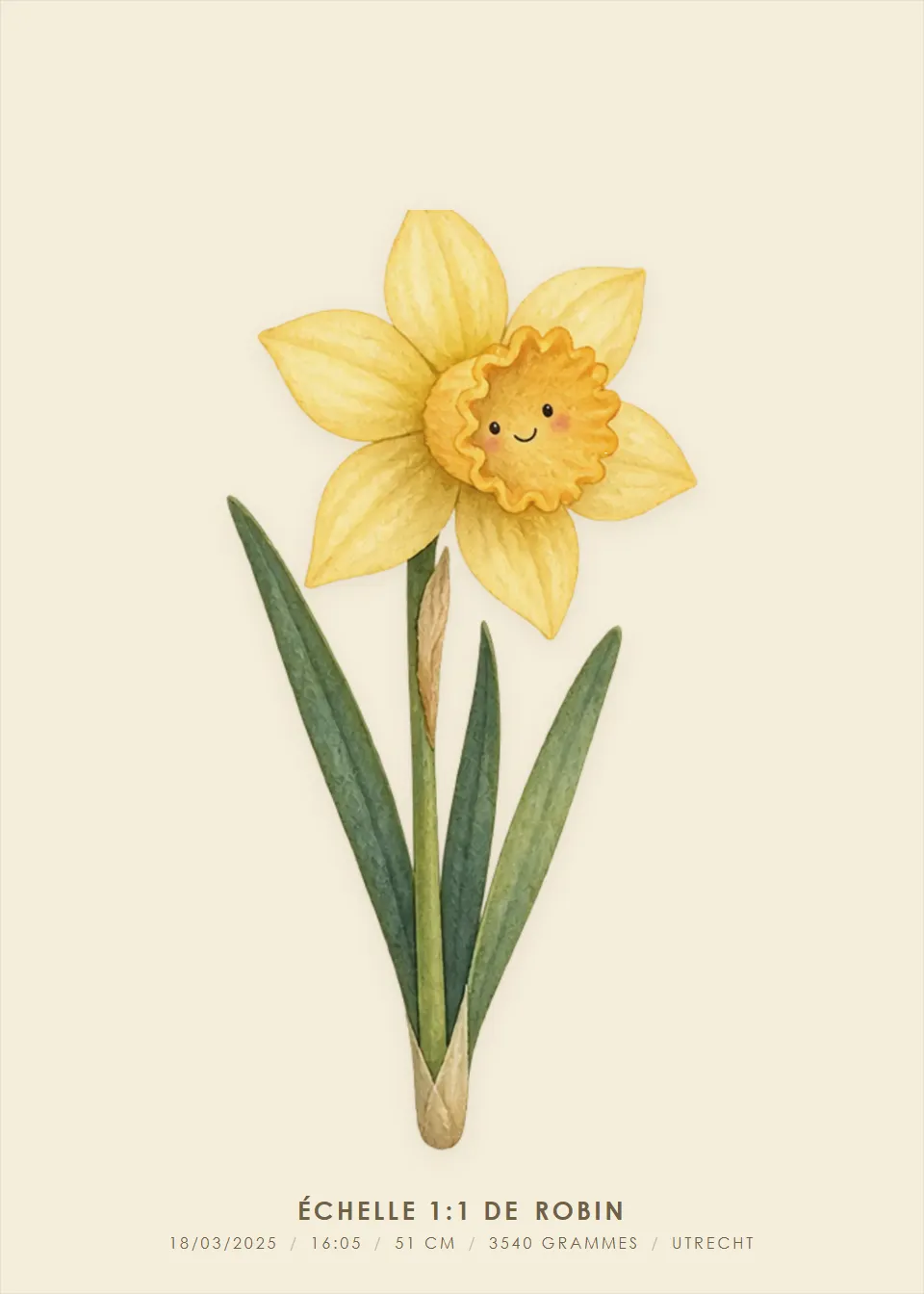 Fleur de naissance · Petit compagnon fleuri · Vanille