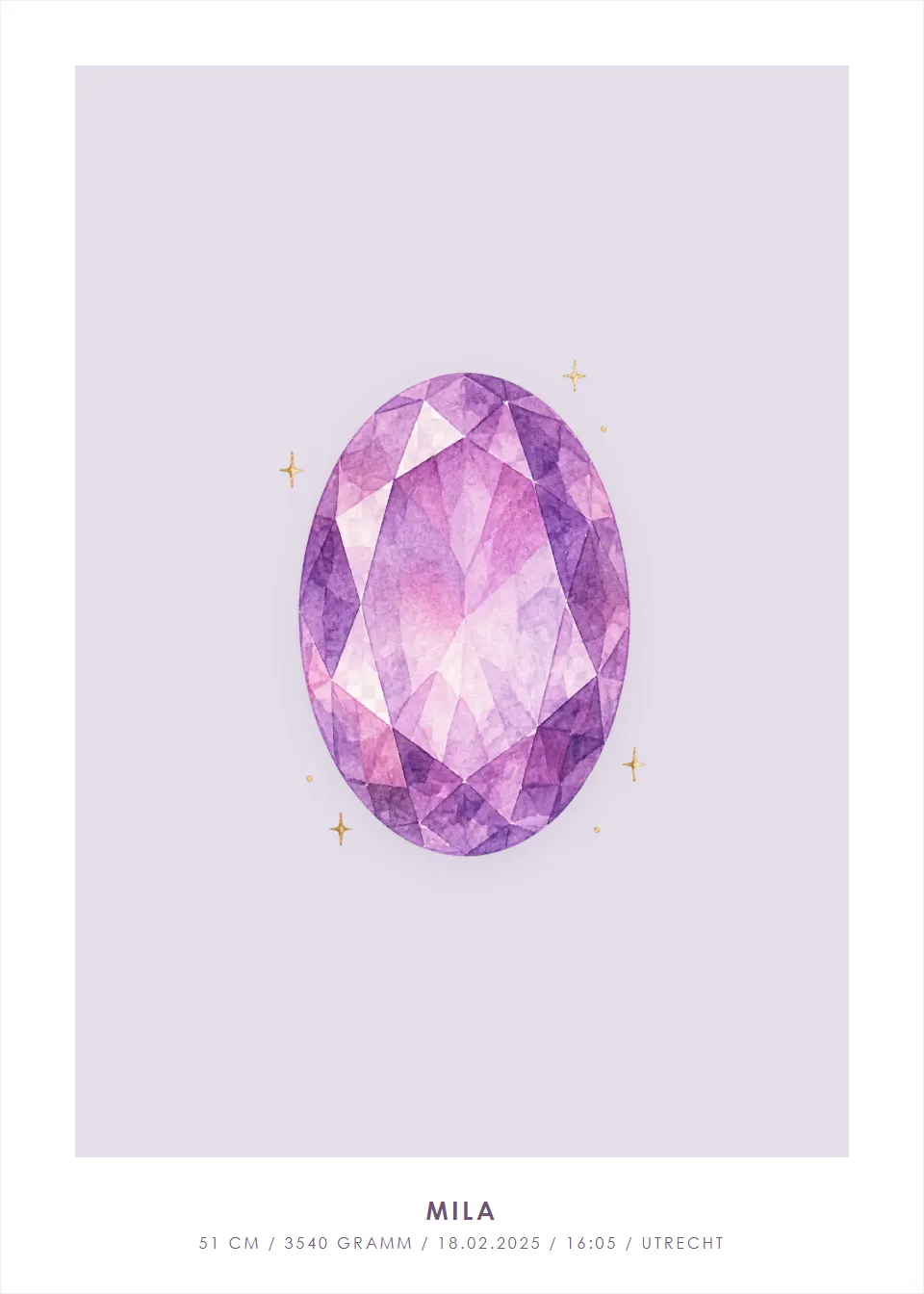 Geburtsstein · Geburtsstein · Lavendel