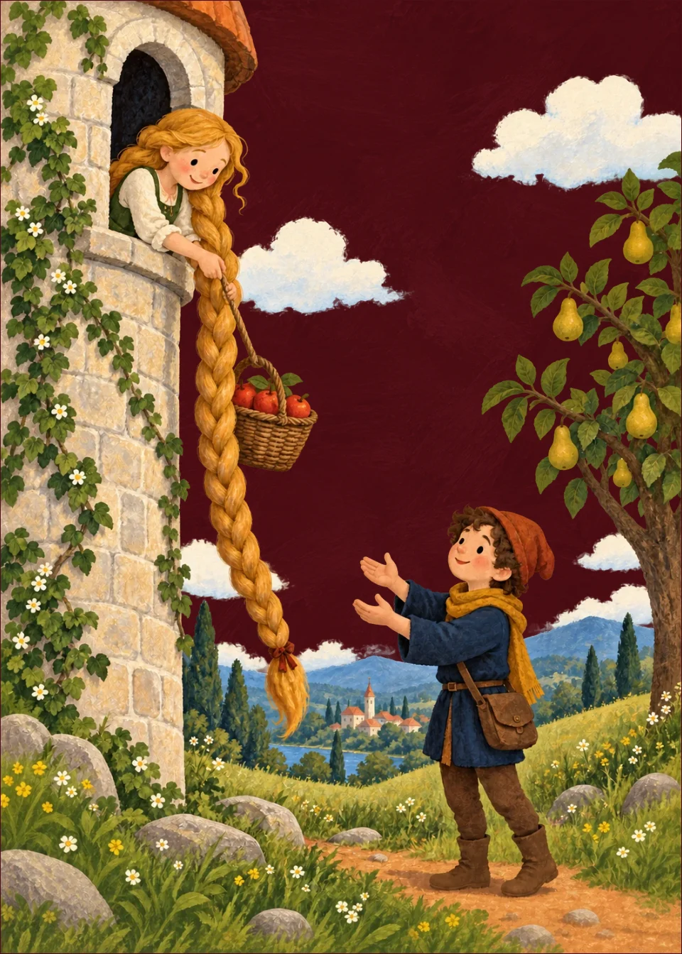 Rapunzel · Il cestino presso la torre