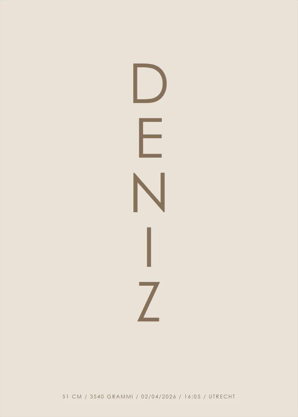 Poster con nome · Colonna del nome · Lino