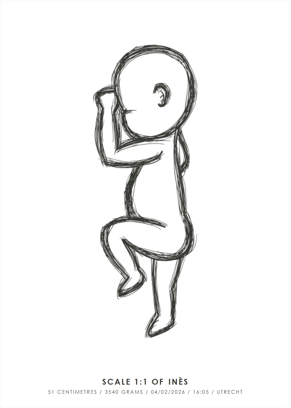 Life size · Timeless sketch · Graphite