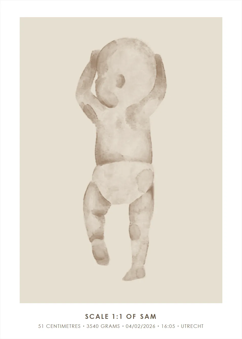Life size · Dreamy watercolour · Linen