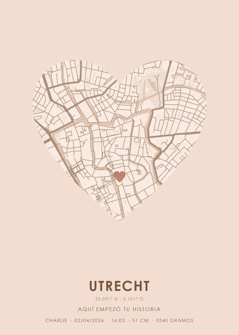 Lugar de nacimiento · durazno · Corazón cálido