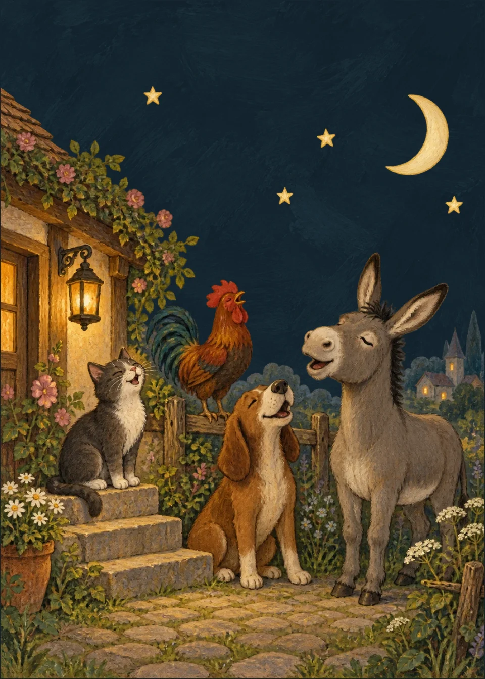 Los músicos de Bremen · Concierto por la luna