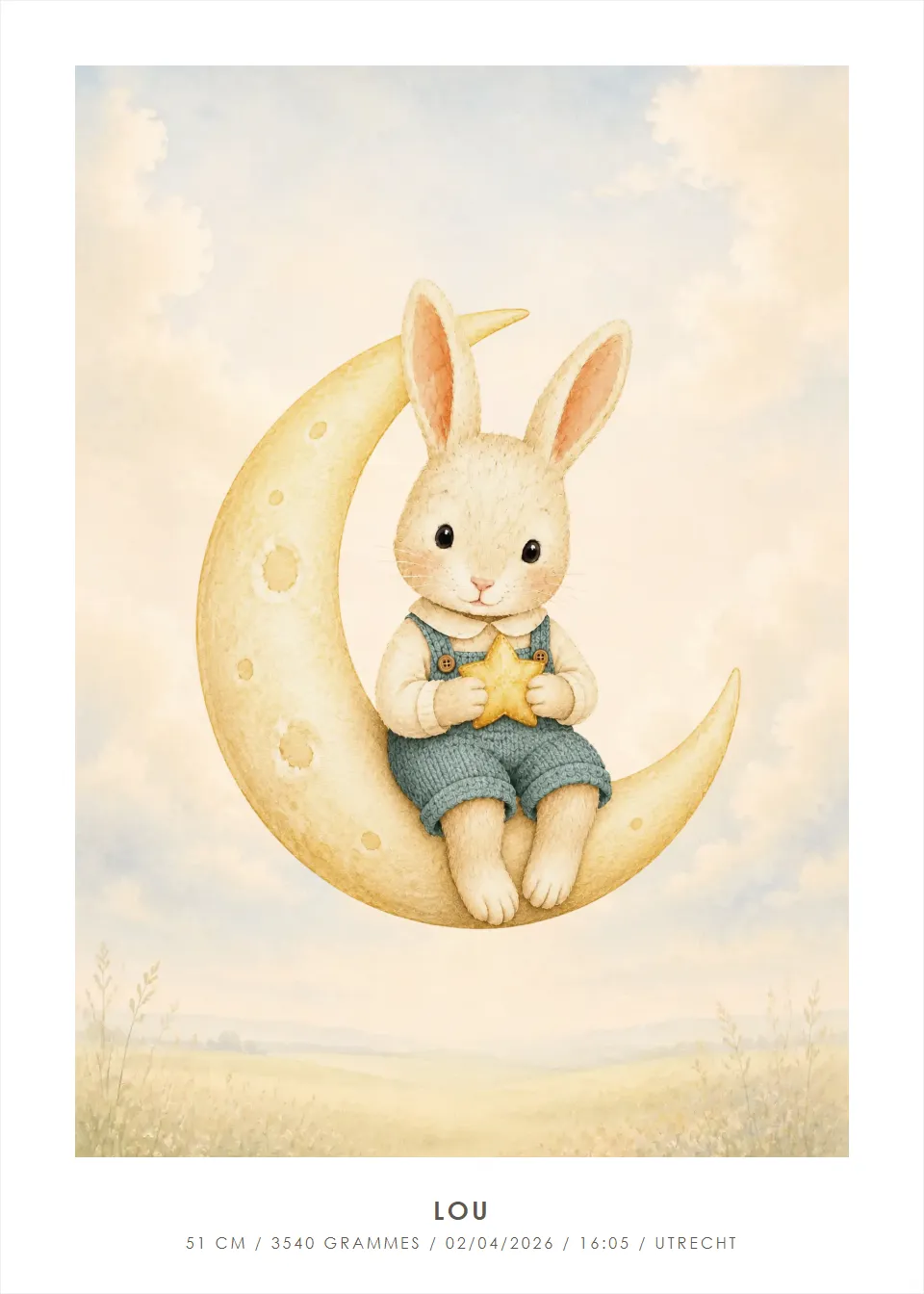 Histoire de naissance · Ami de la lune · Prairie de nuages