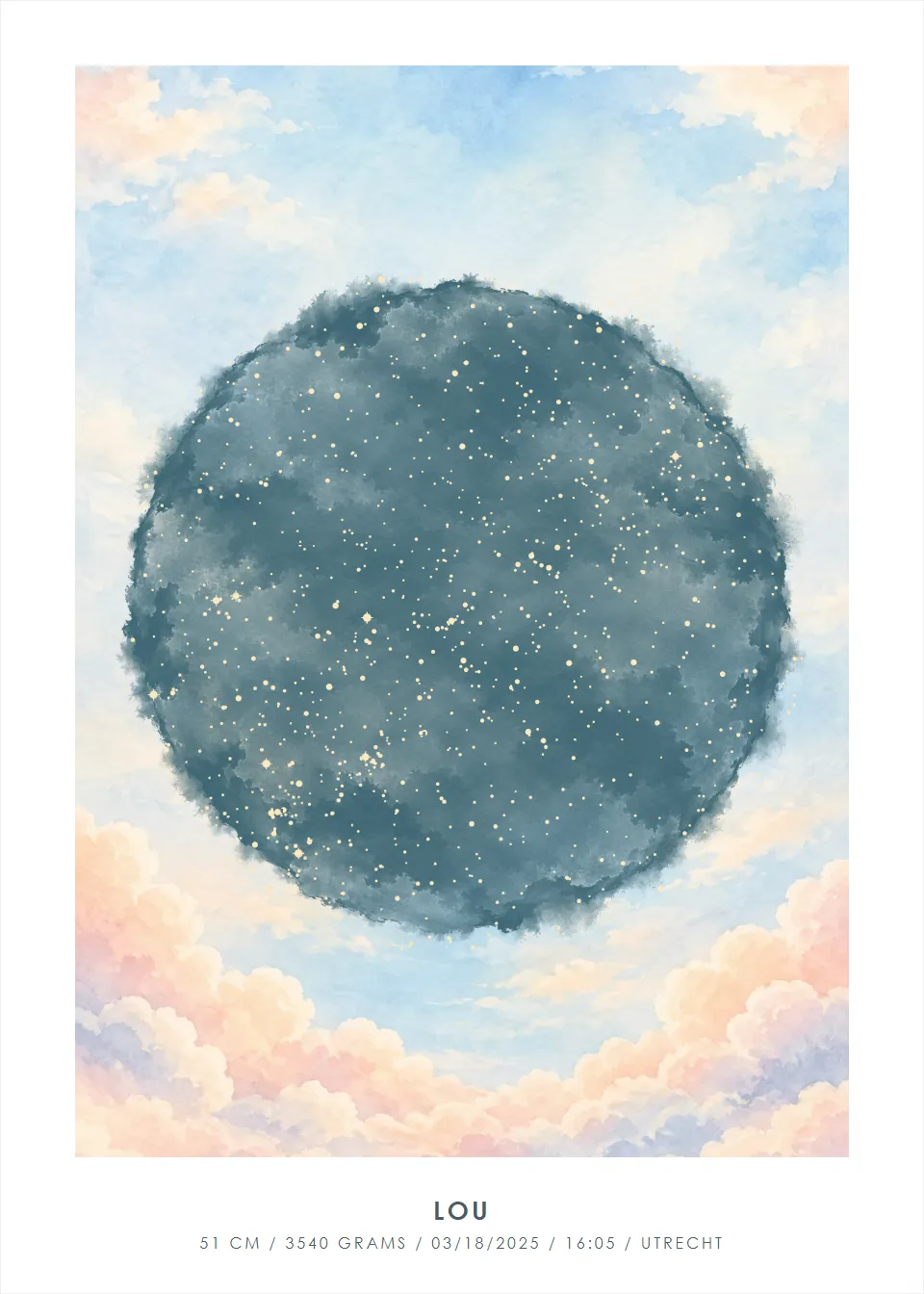 Star map · Cloud dream · Watercolor circle