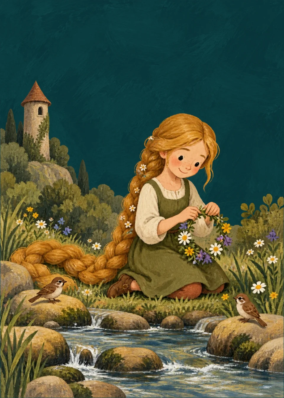 Rapunzel · A wreath by the stream