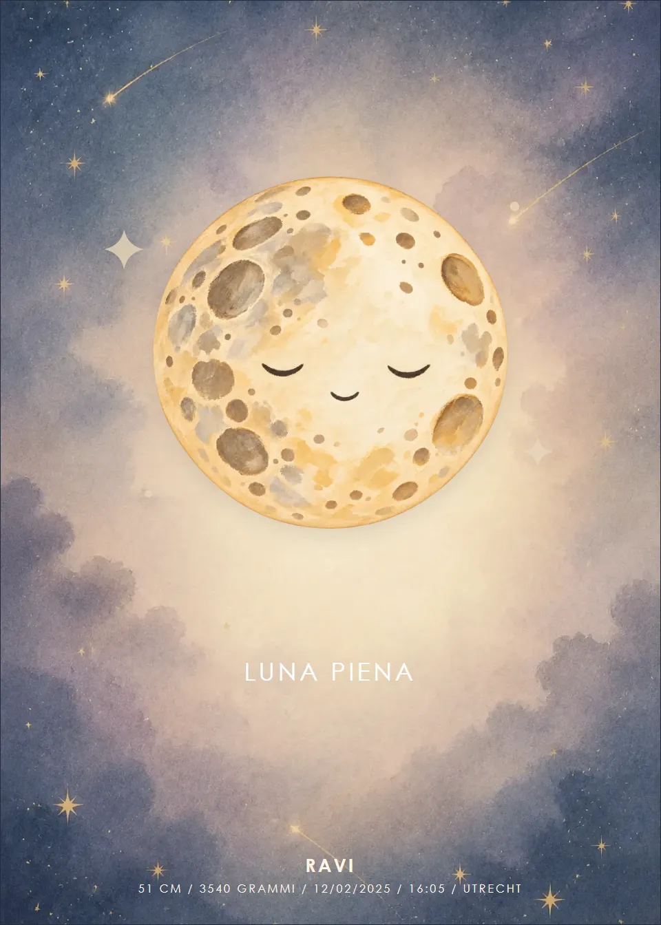 Luna di nascita · Luna dei sogni · Bagliore notturno
