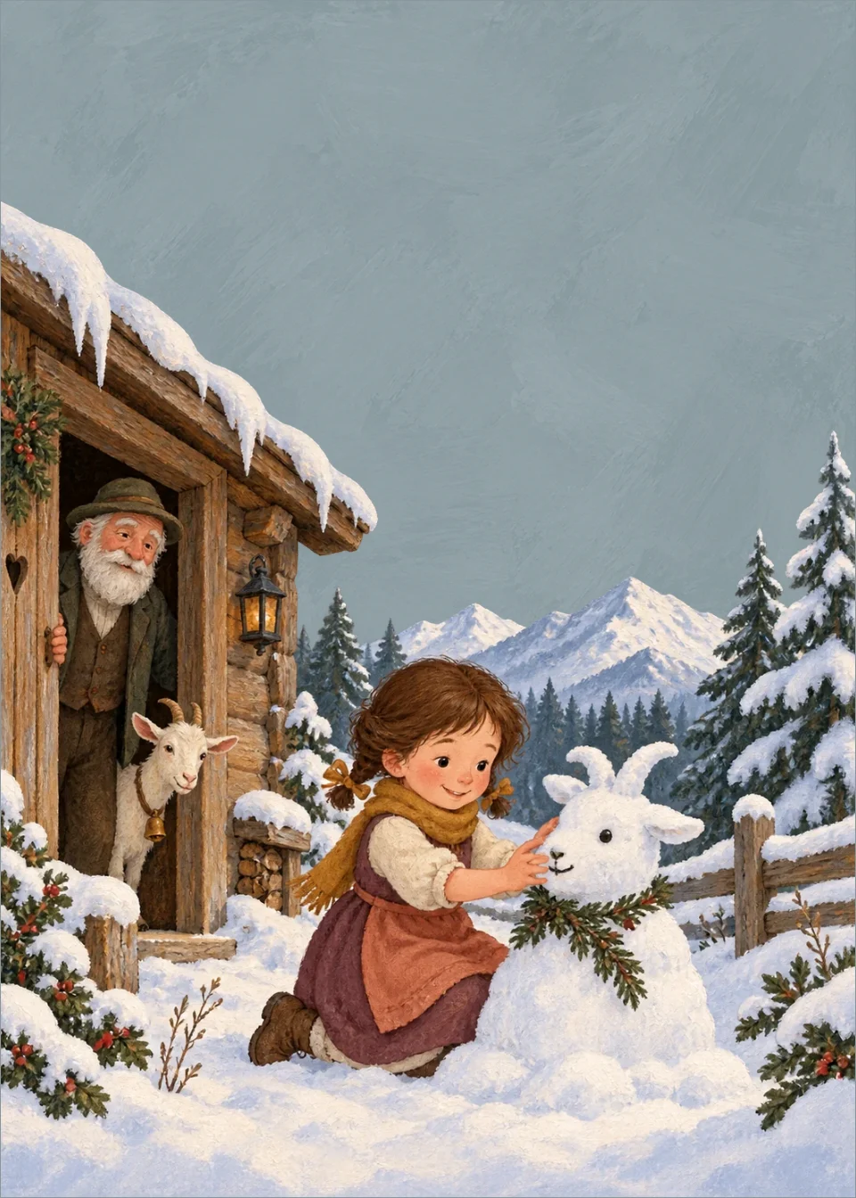 Heidi · Snow at the mountain house