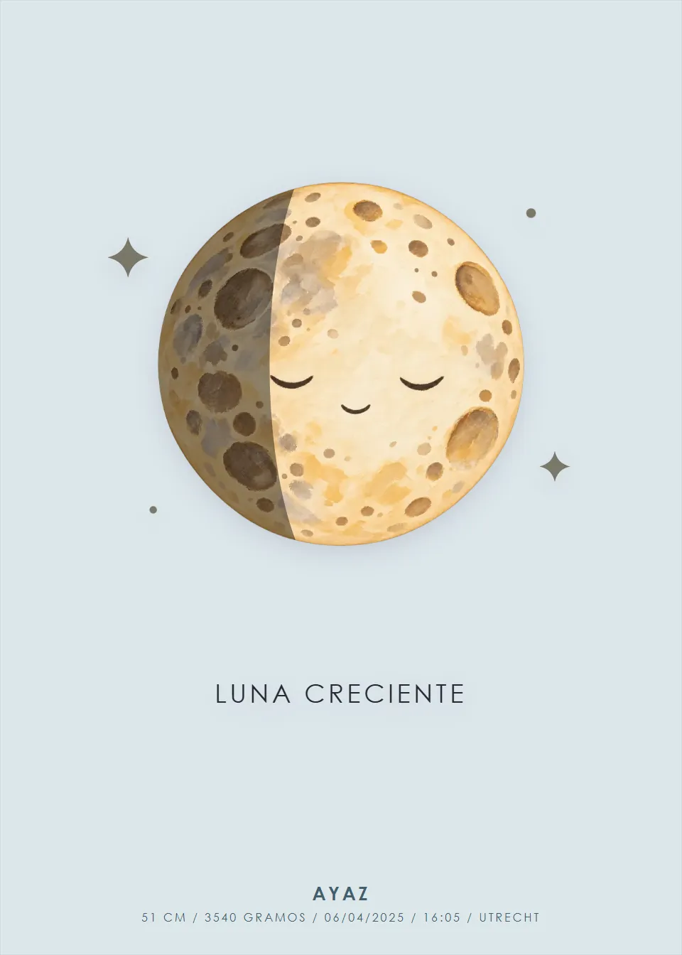 Luna de nacimiento · Luna de ensueño · Azul niebla