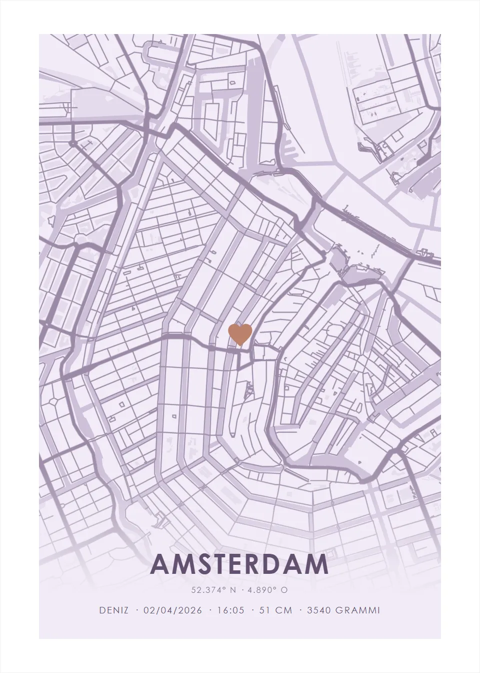Luogo di nascita · Lavanda · Mappa della città