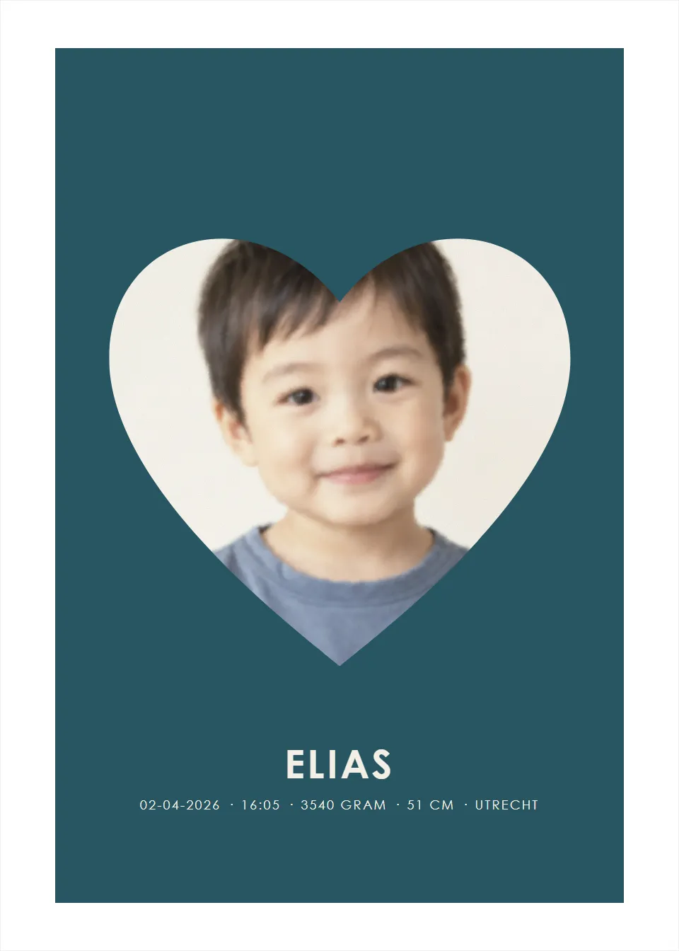 Fotoposters · Aquarelportret · Blauw hart