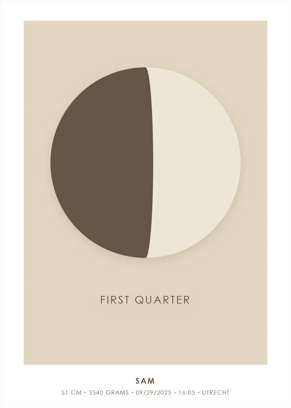 Birth moon · Minimalist Moon · Oat
