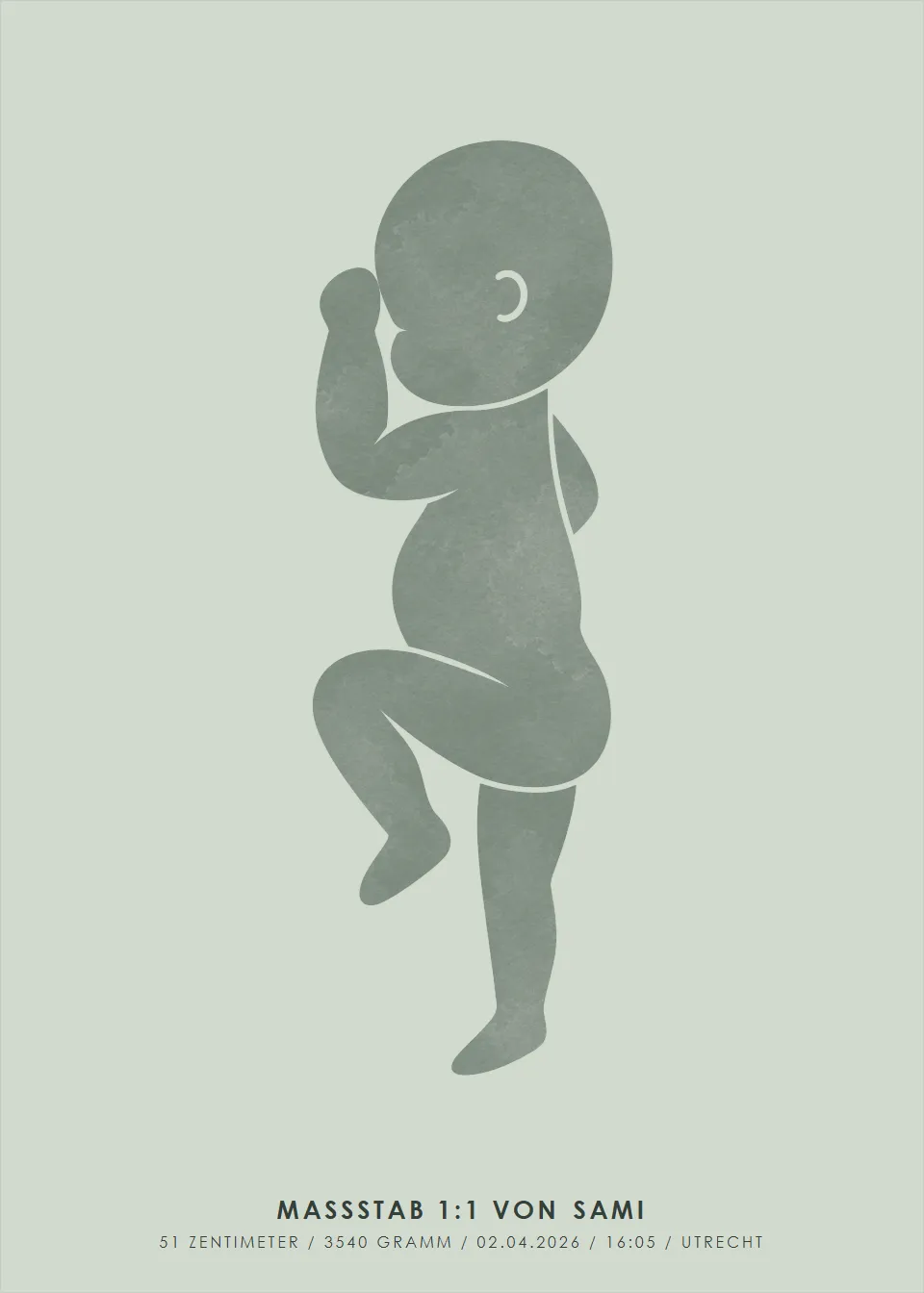 Originalgröße · Aquarellsilhouette · Salbei