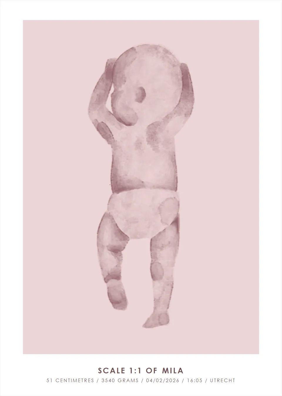 Life size · Dreaming watercolor · Powder pink