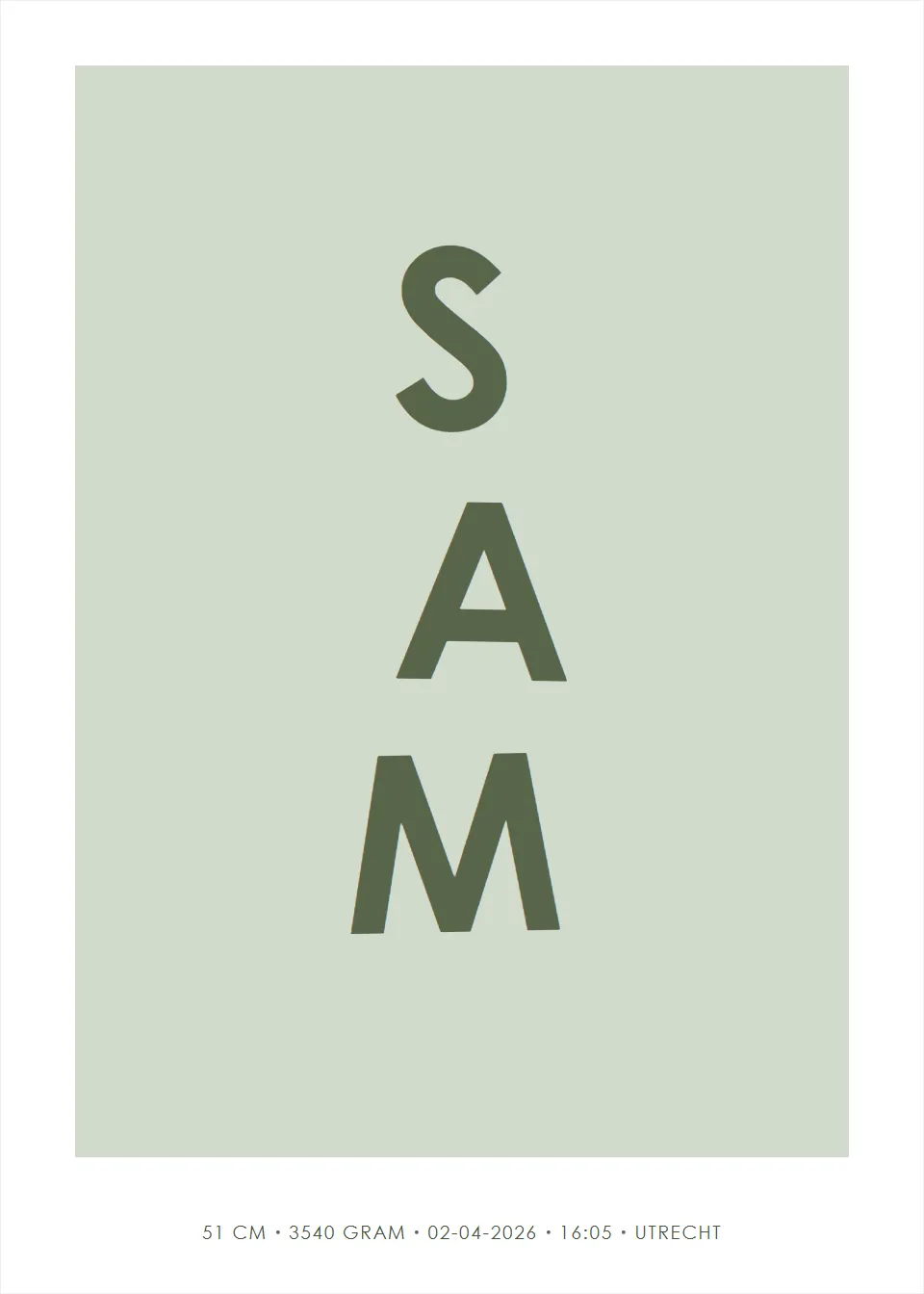 Naamposters · Letterstapel · Salie