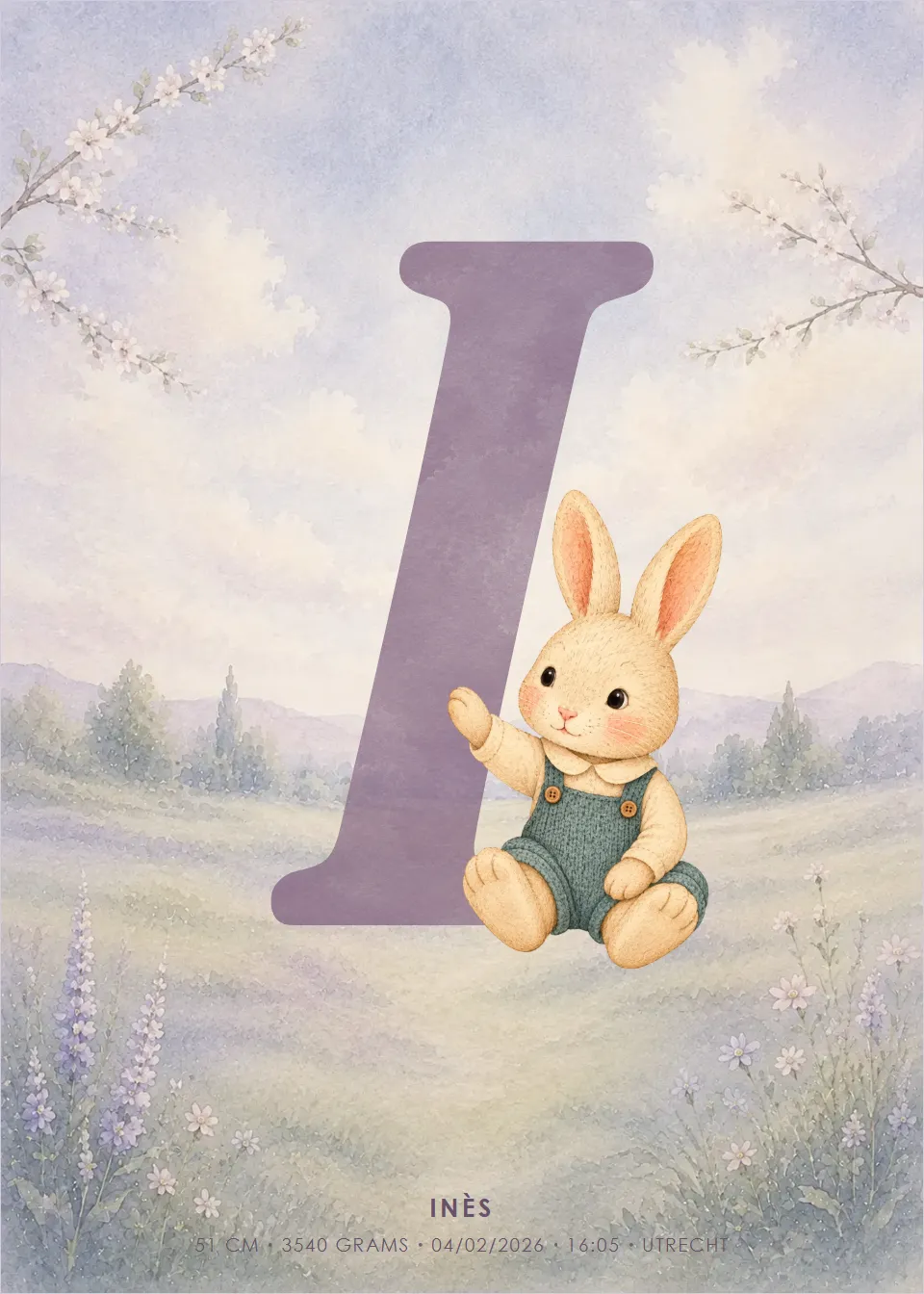 Letter posters · Bunny · Blossom letter