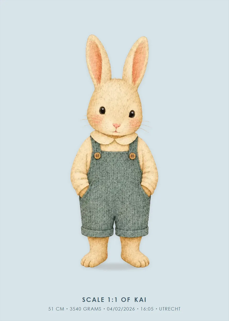 Animal posters · Bunny · Mist blue