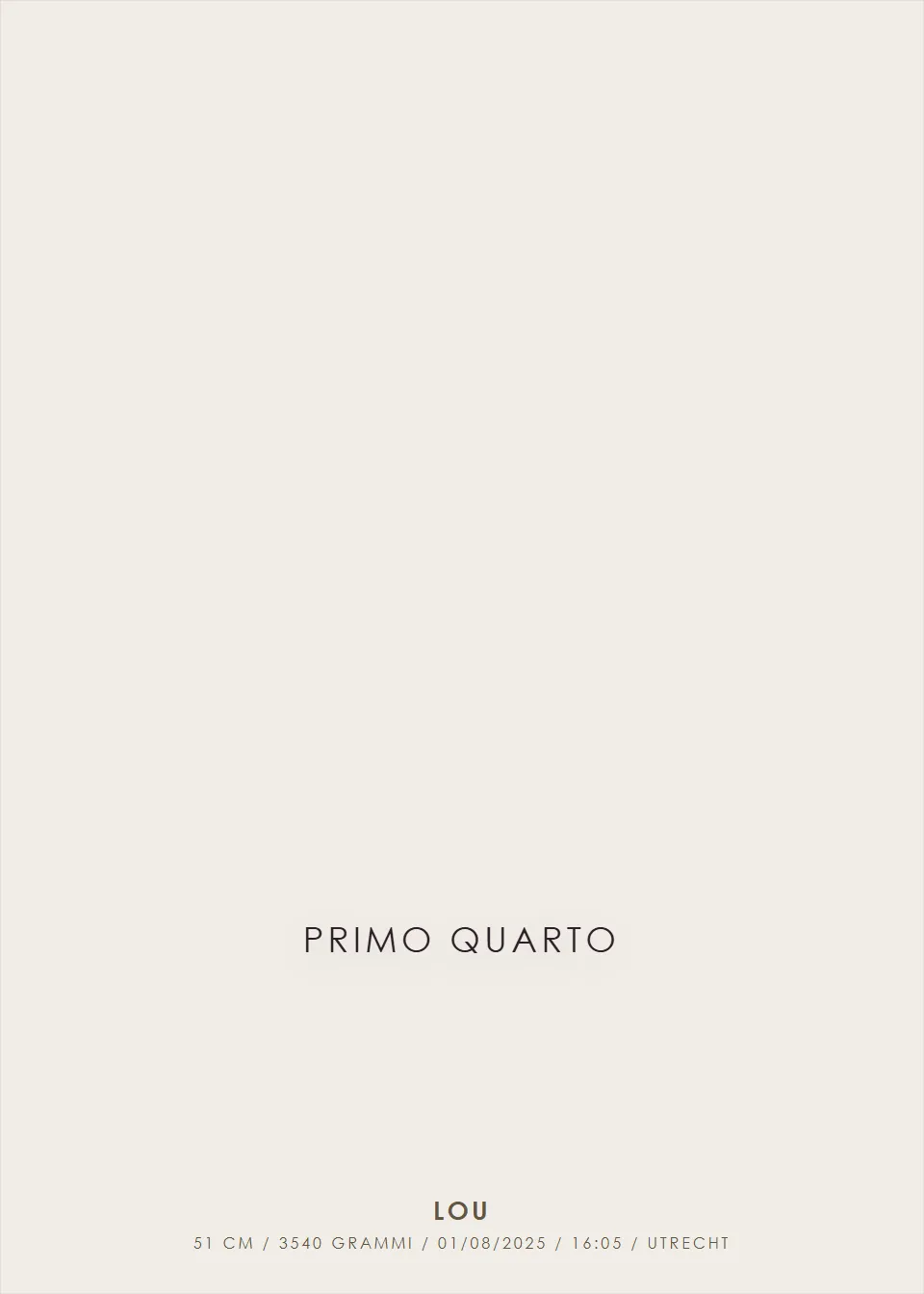 Luna di nascita · Luna d’atelier · Perla