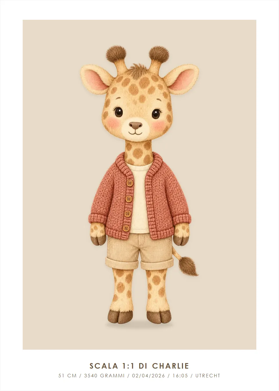 Poster di animali · Giraffa · Avena tenera
