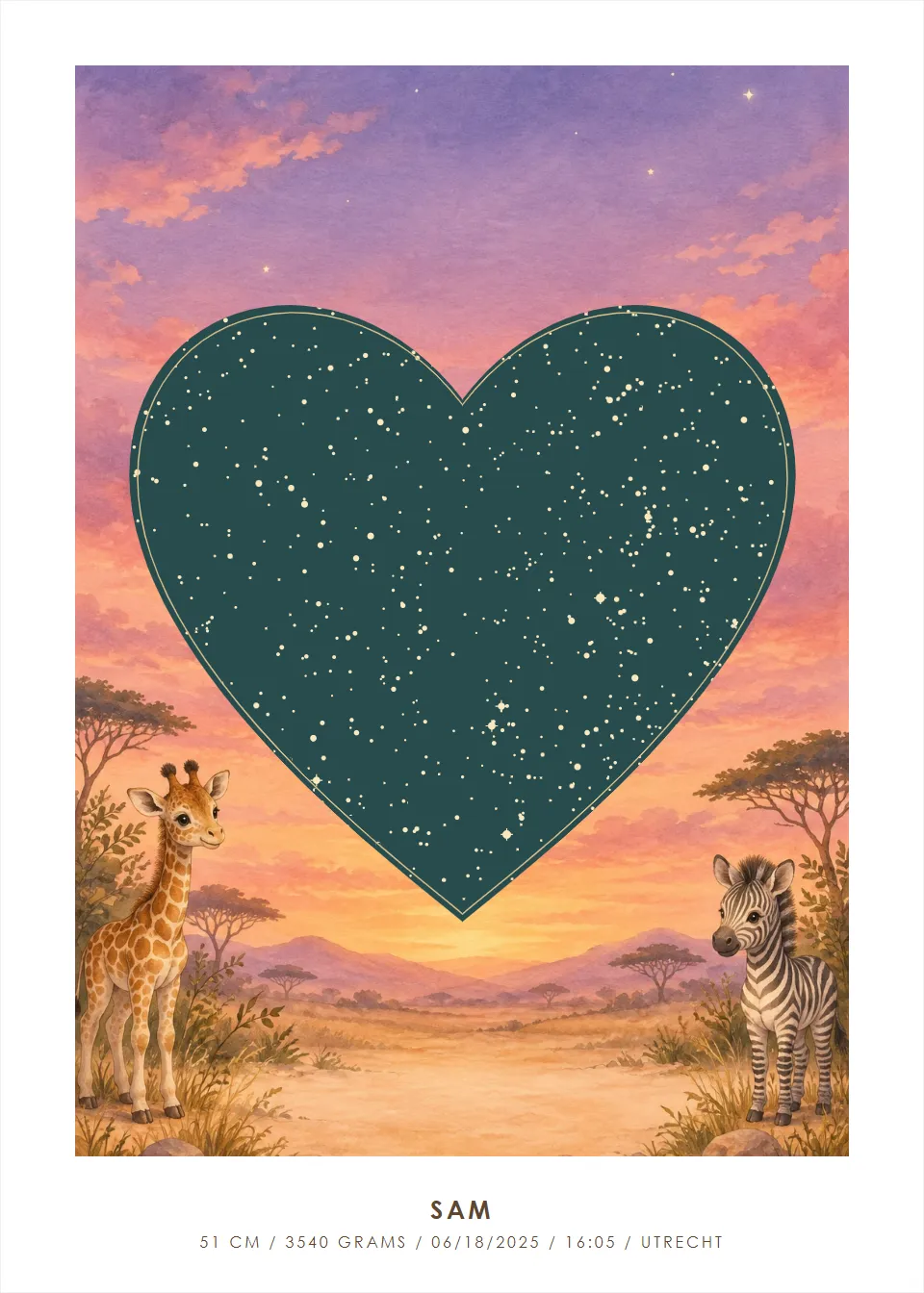 Star map · Evening safari · Starry heart