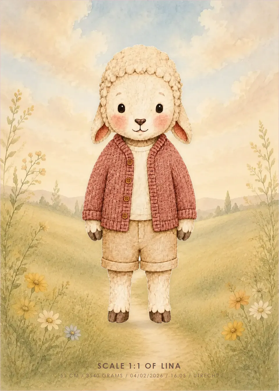 Animal posters · Lamb · Flower garden