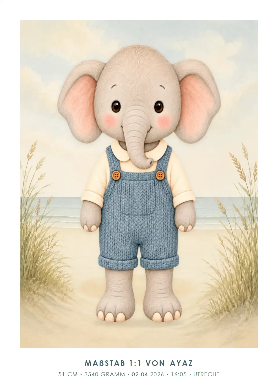 Tierplakate · Elefant · Sanfte Küste