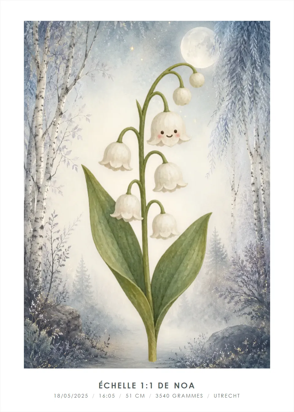 Fleur de naissance · Petit compagnon fleuri · Forêt lunaire