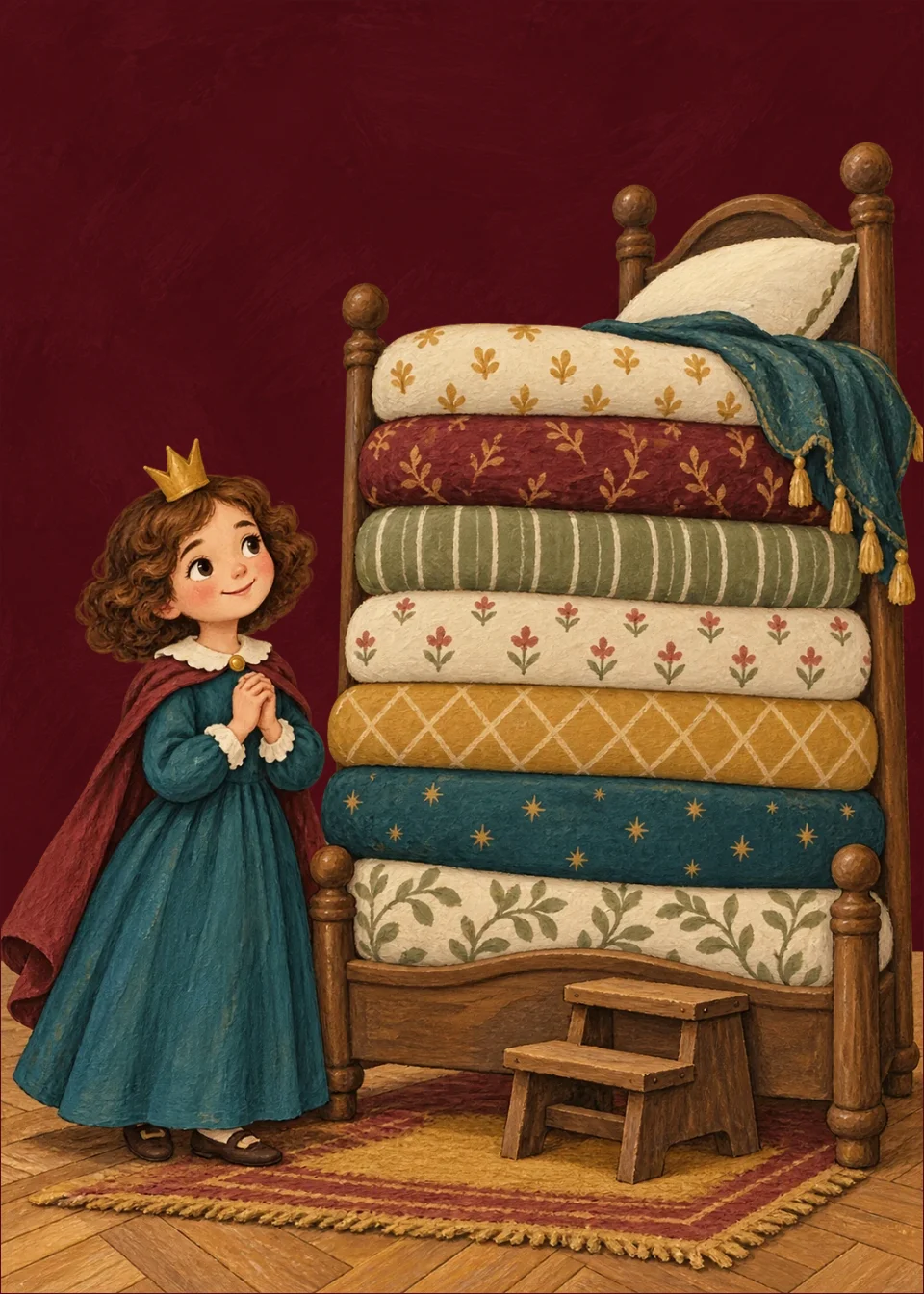 The princess and the pea · The stack of soft mattresses