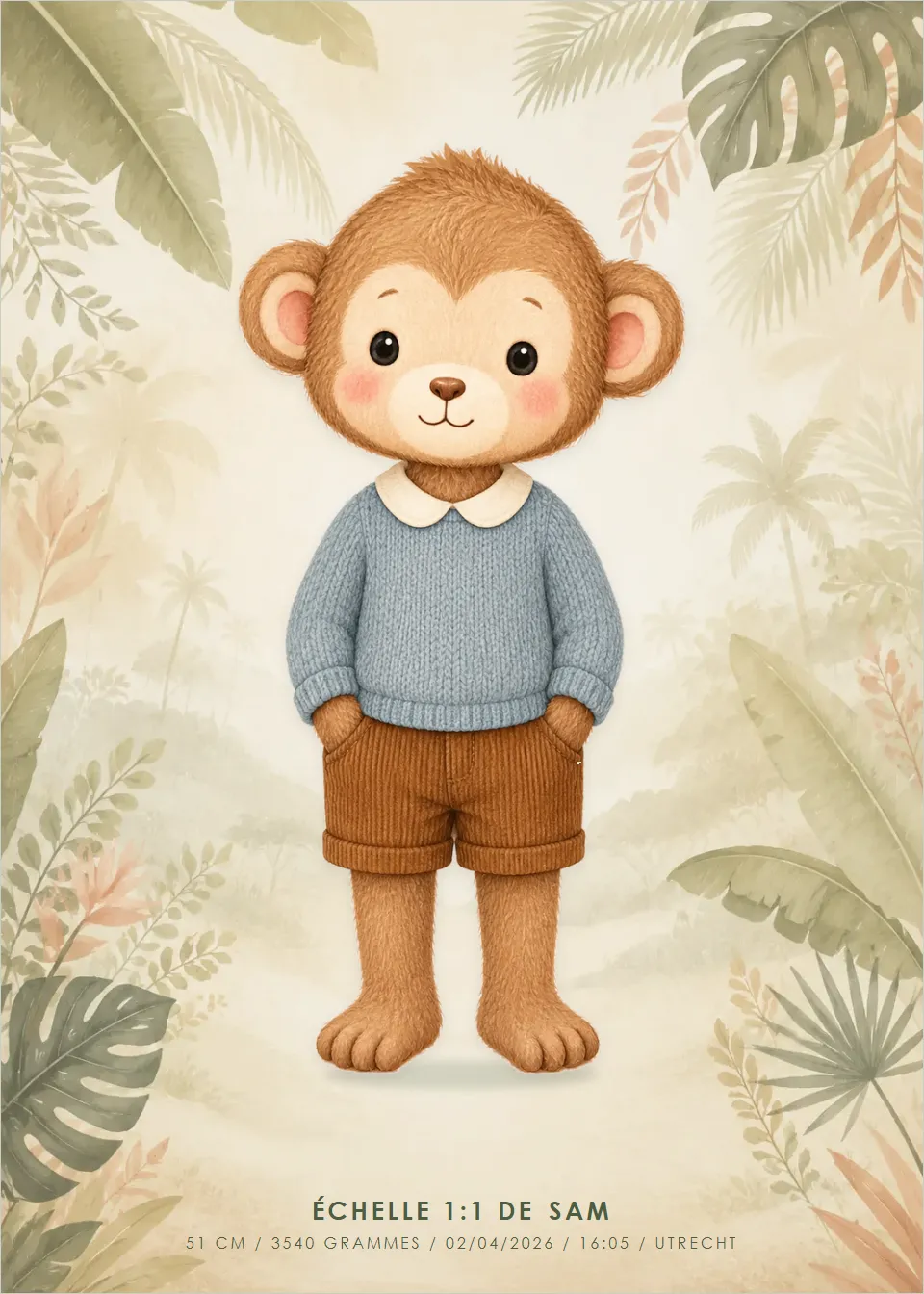 Affiches d'animaux · Singe · Jungle verte