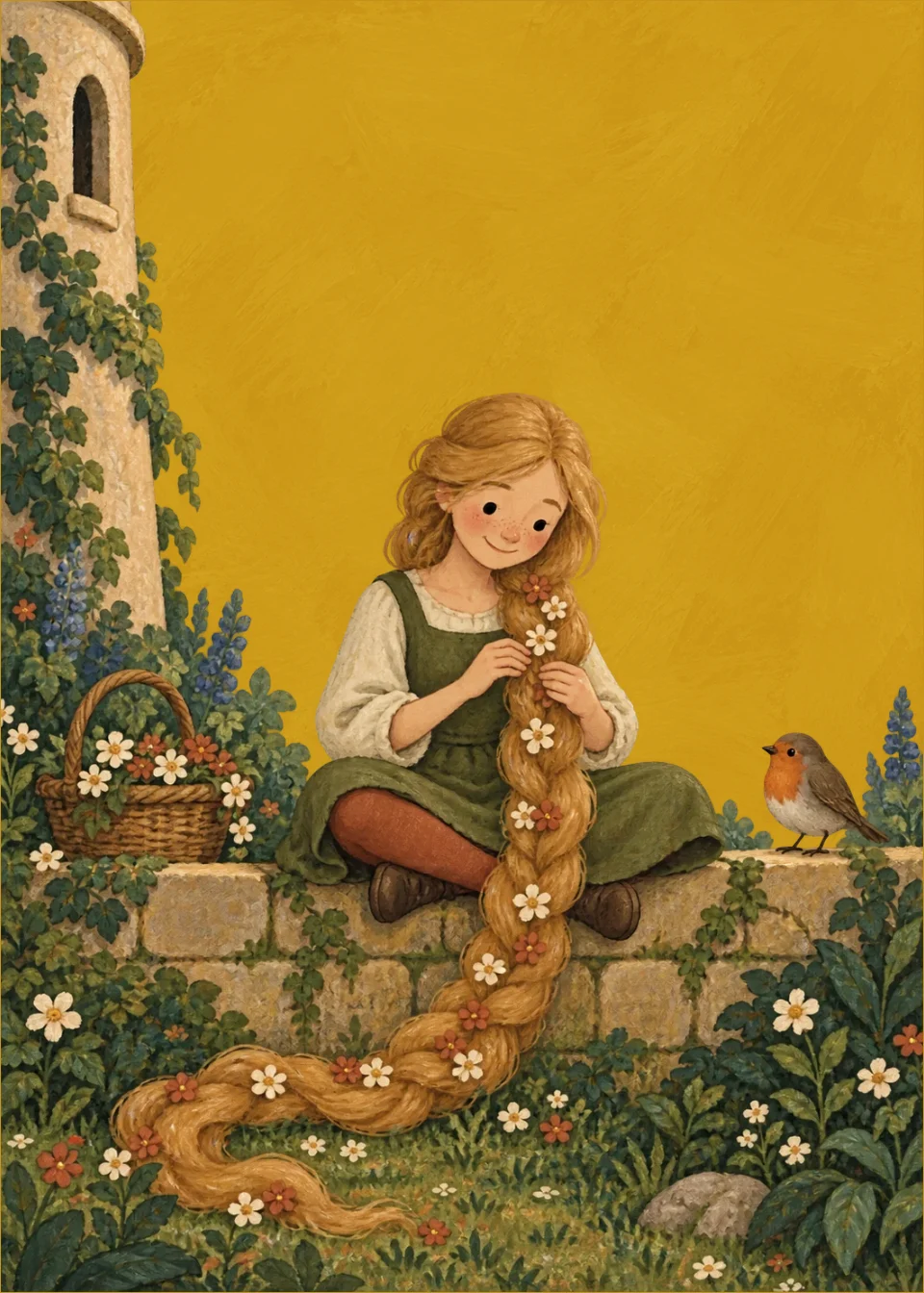 Rapunzel · Field flowers in the braid