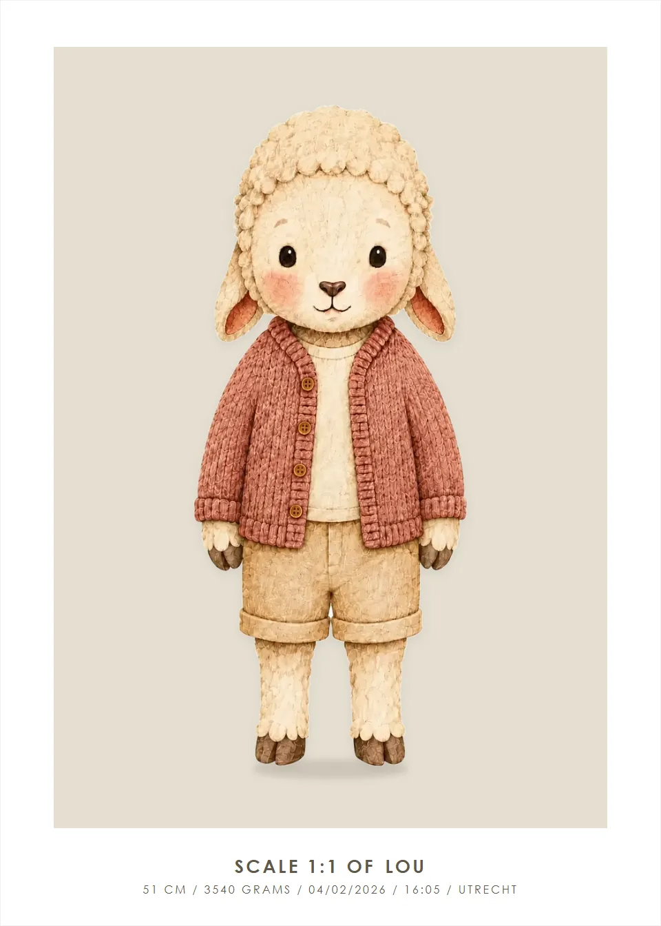 Animal posters · Lamb · Linen