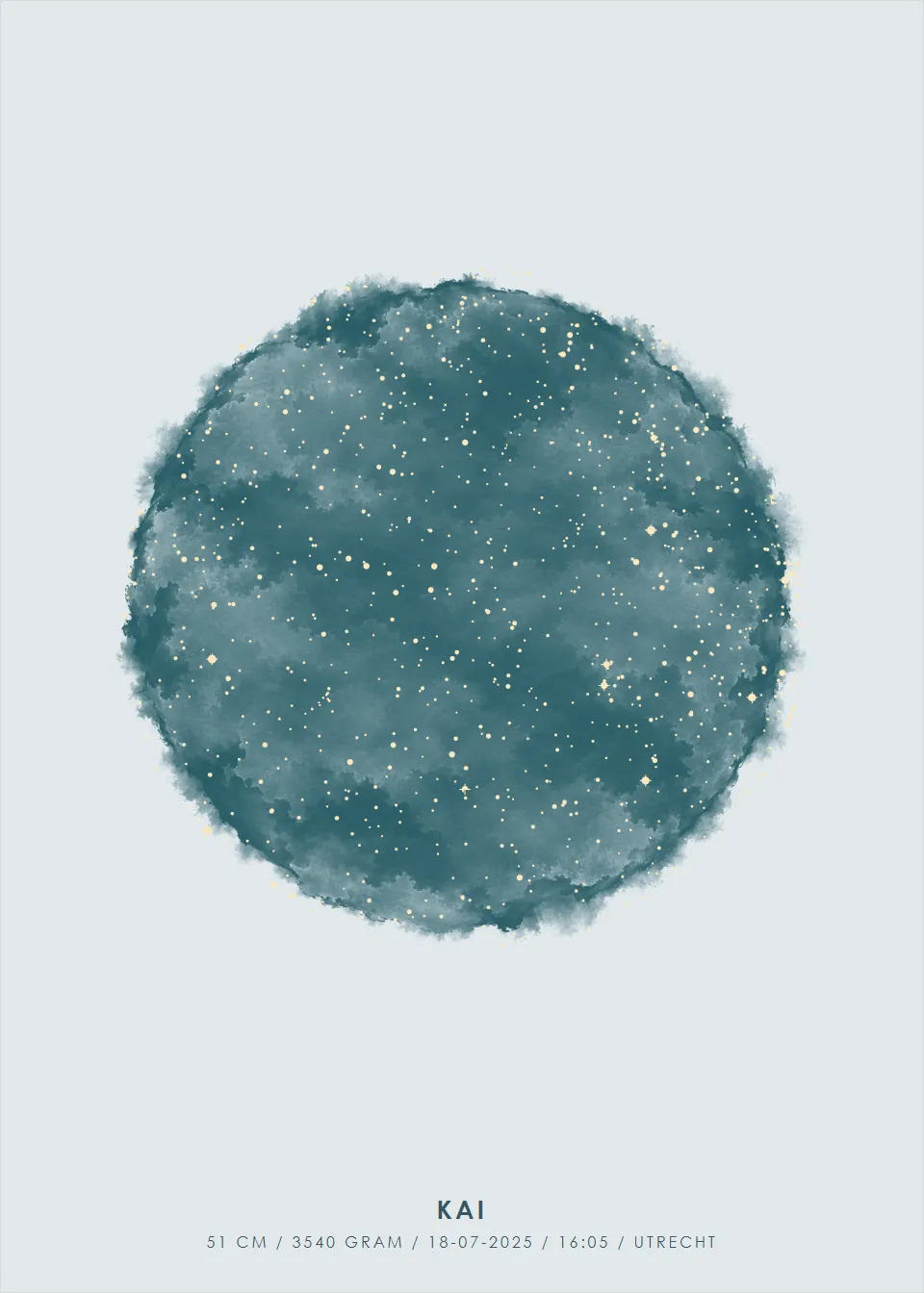Sterrenhemel · Aquarelcirkel · Petrol