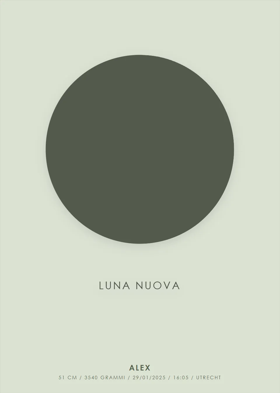 Luna di nascita · Luna Minimalista · Saggio