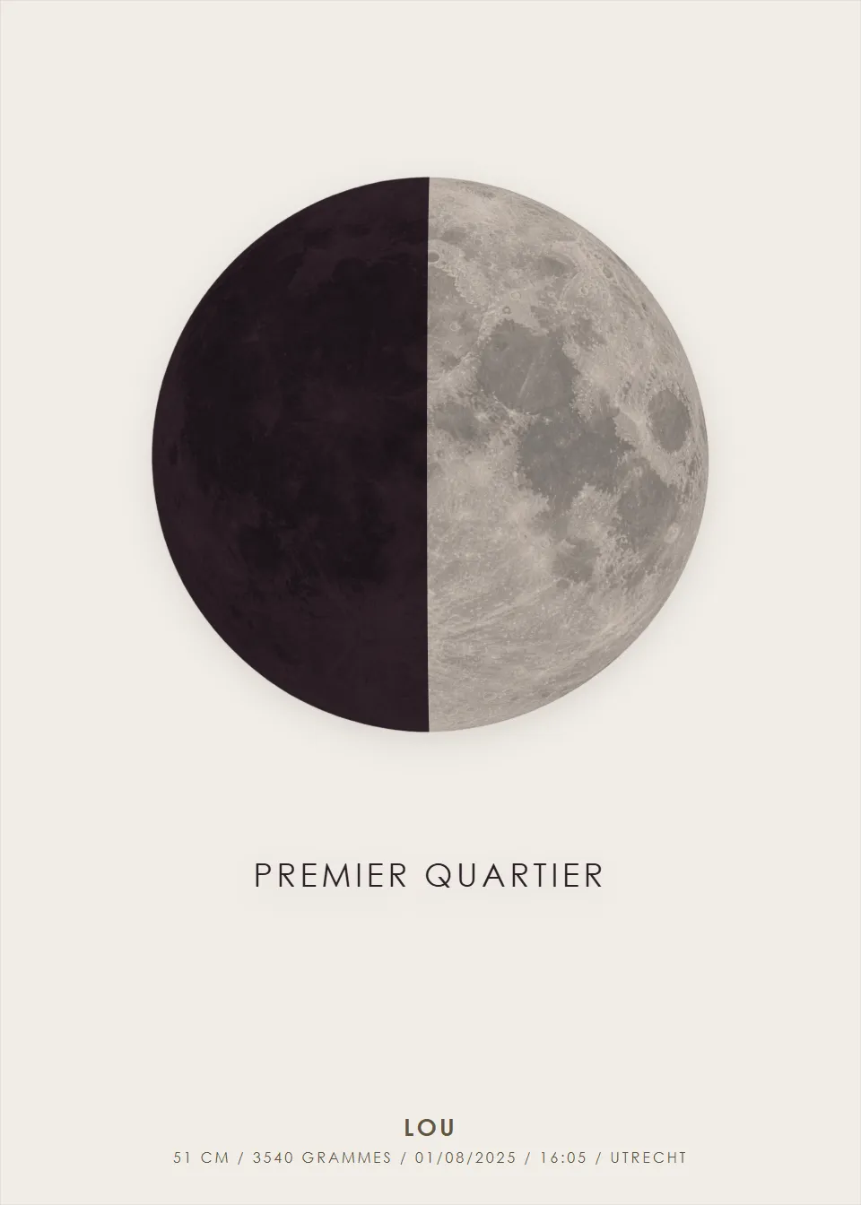 Lune de naissance · Lune d’atelier · Perle