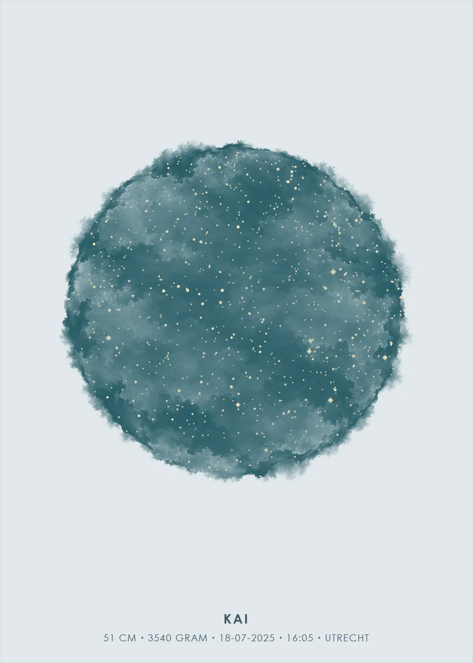 Sterrenhemel · Aquarelcirkel · Petrol