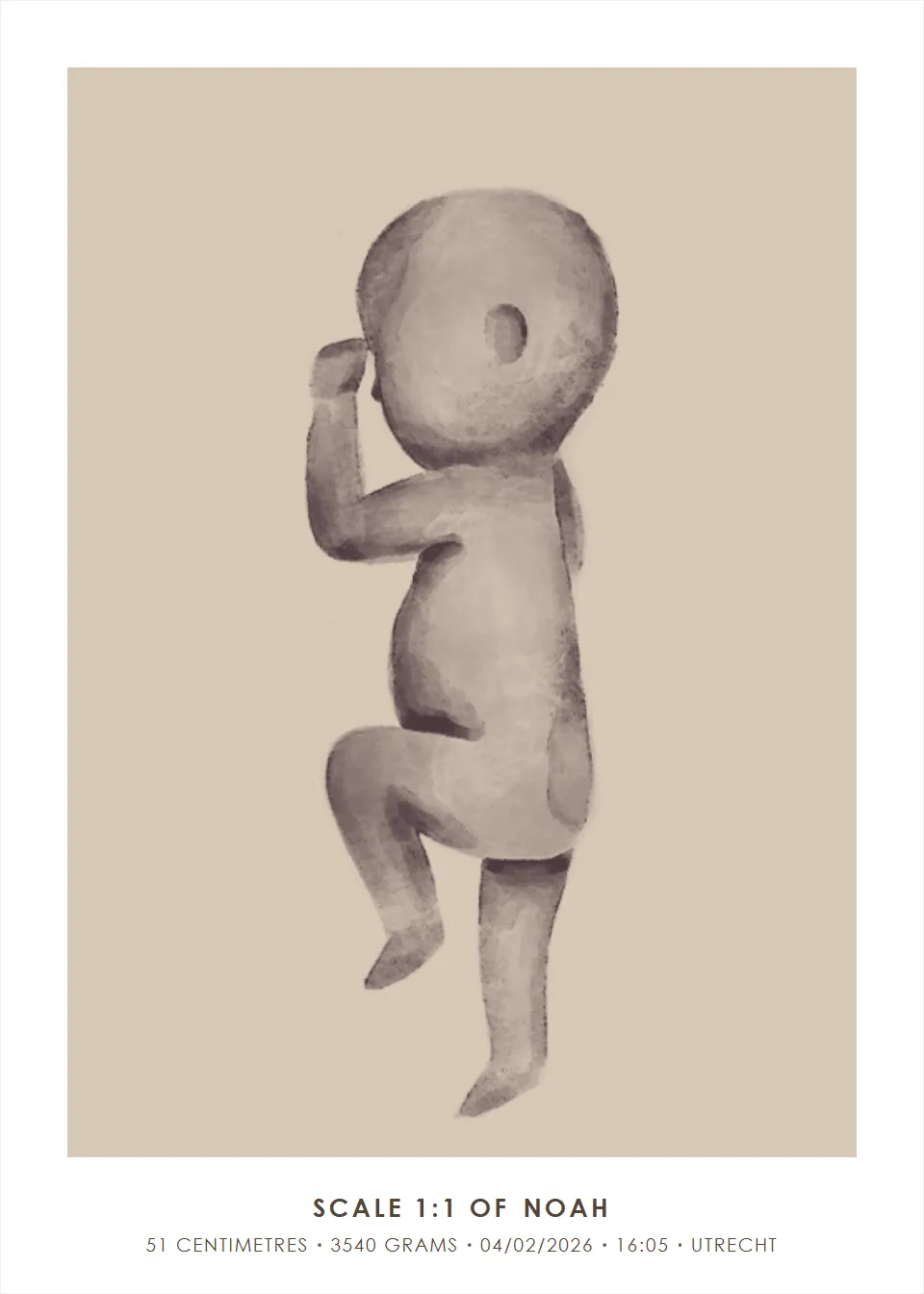 Life size · Soft watercolour · Oat