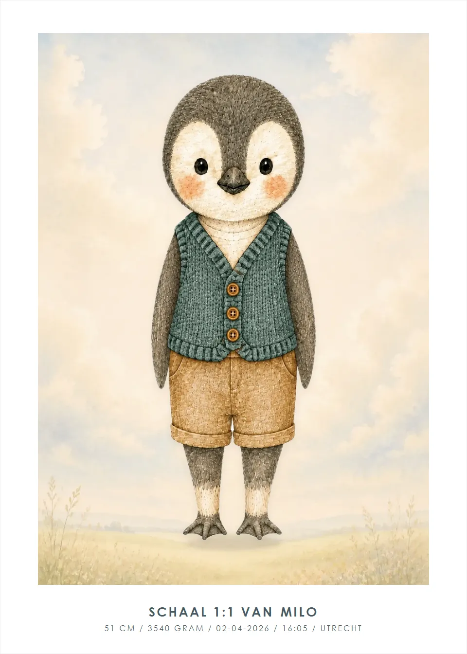 Dierenposters · Pinguïntje · Wolkenweide