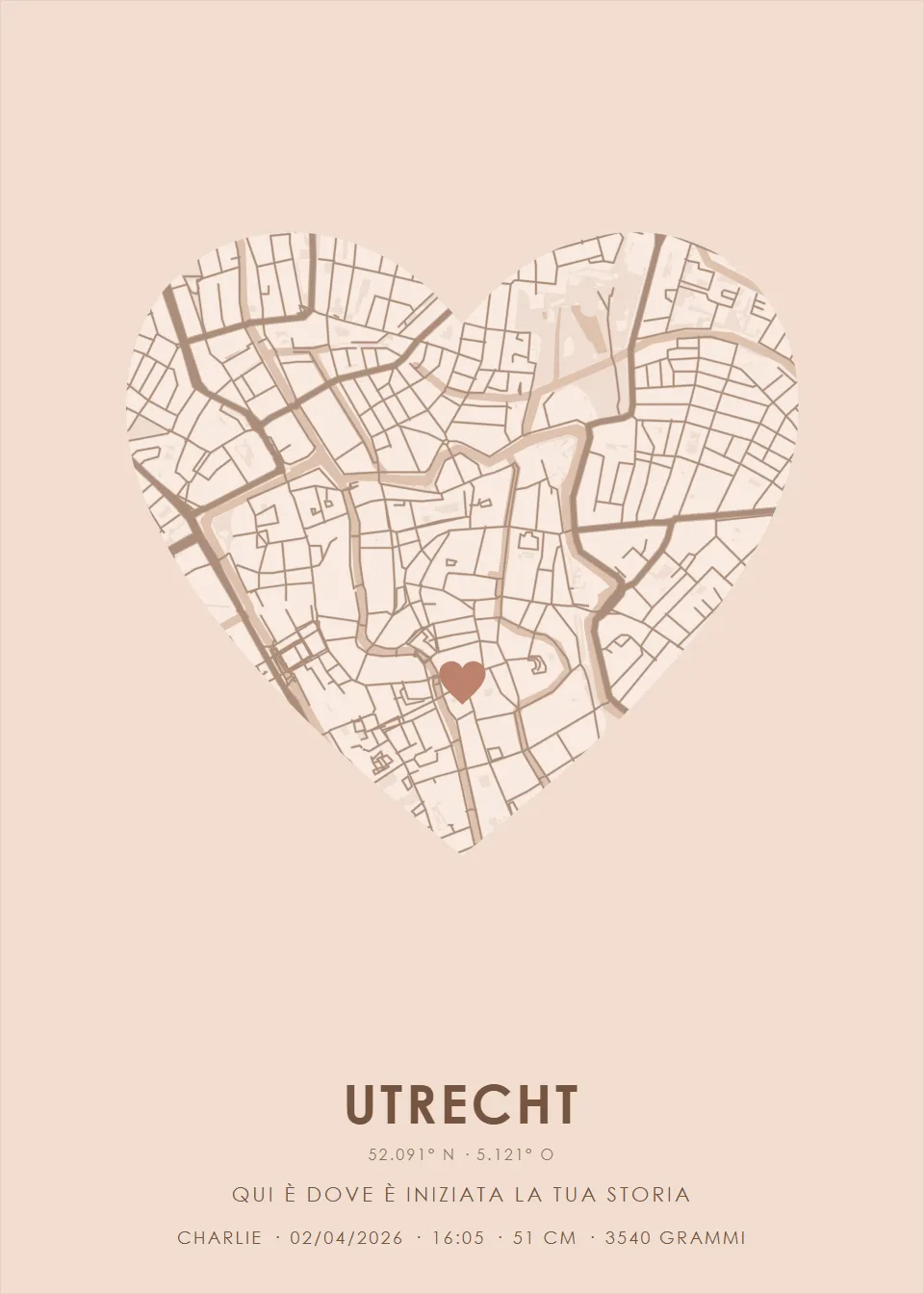 Luogo di nascita · Pesca · Cuore caldo
