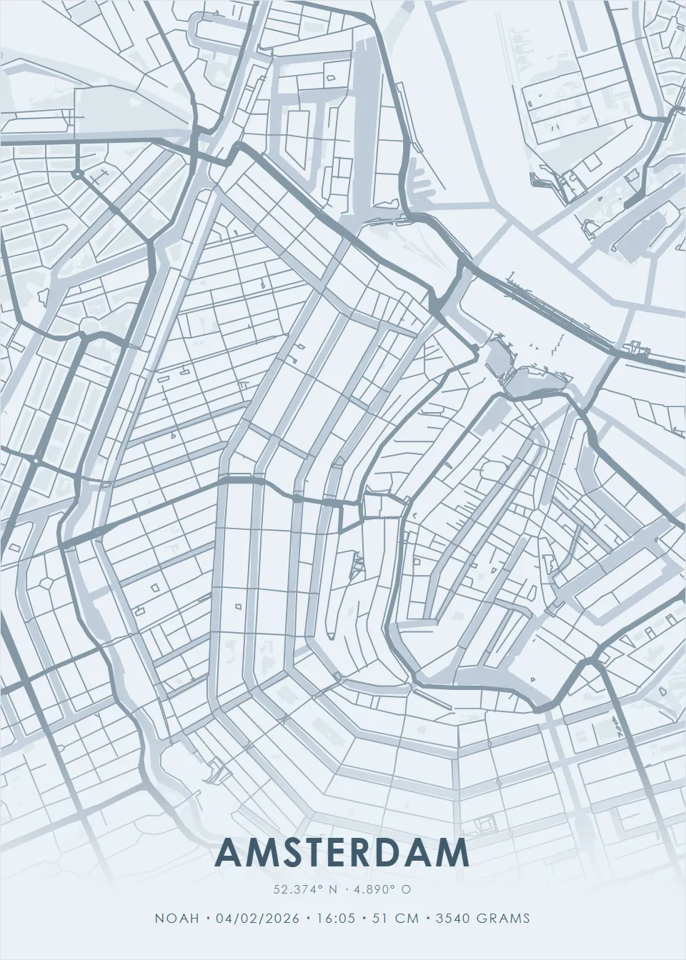 Place of birth · Baby blue · City map