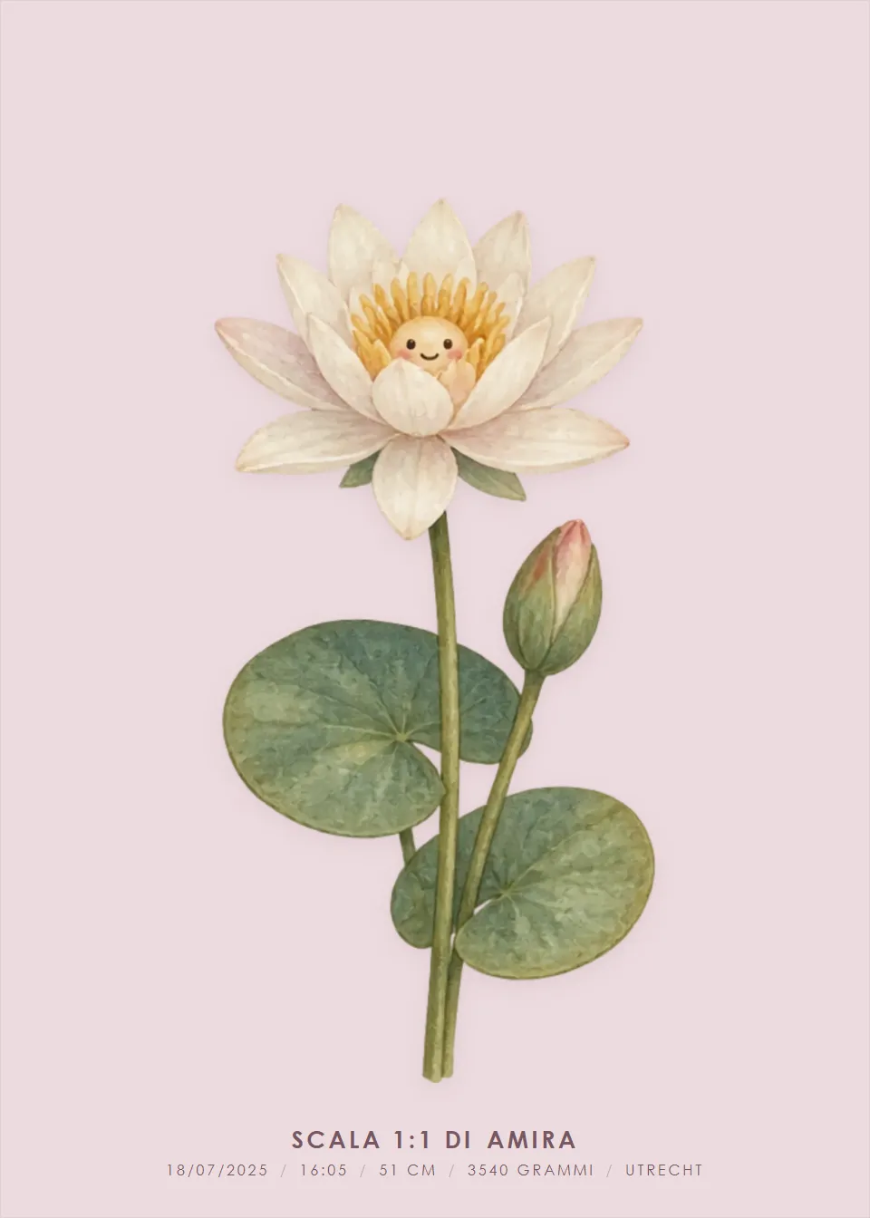 Fiore di nascita · Amico dei fiori · Rosa cipria
