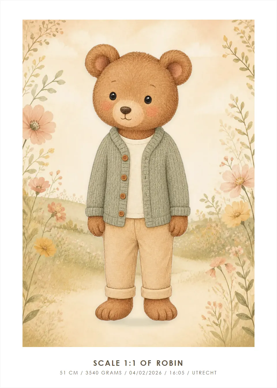 Animal posters · Bear · Flower meadow