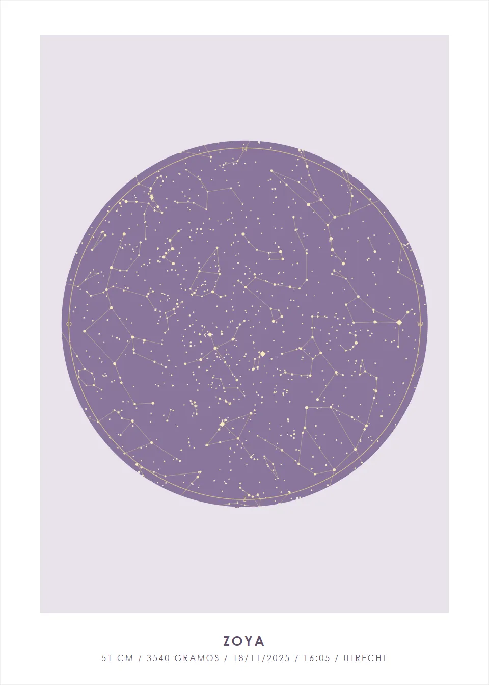 Mapa estelar · Círculo de estrellas · lavanda