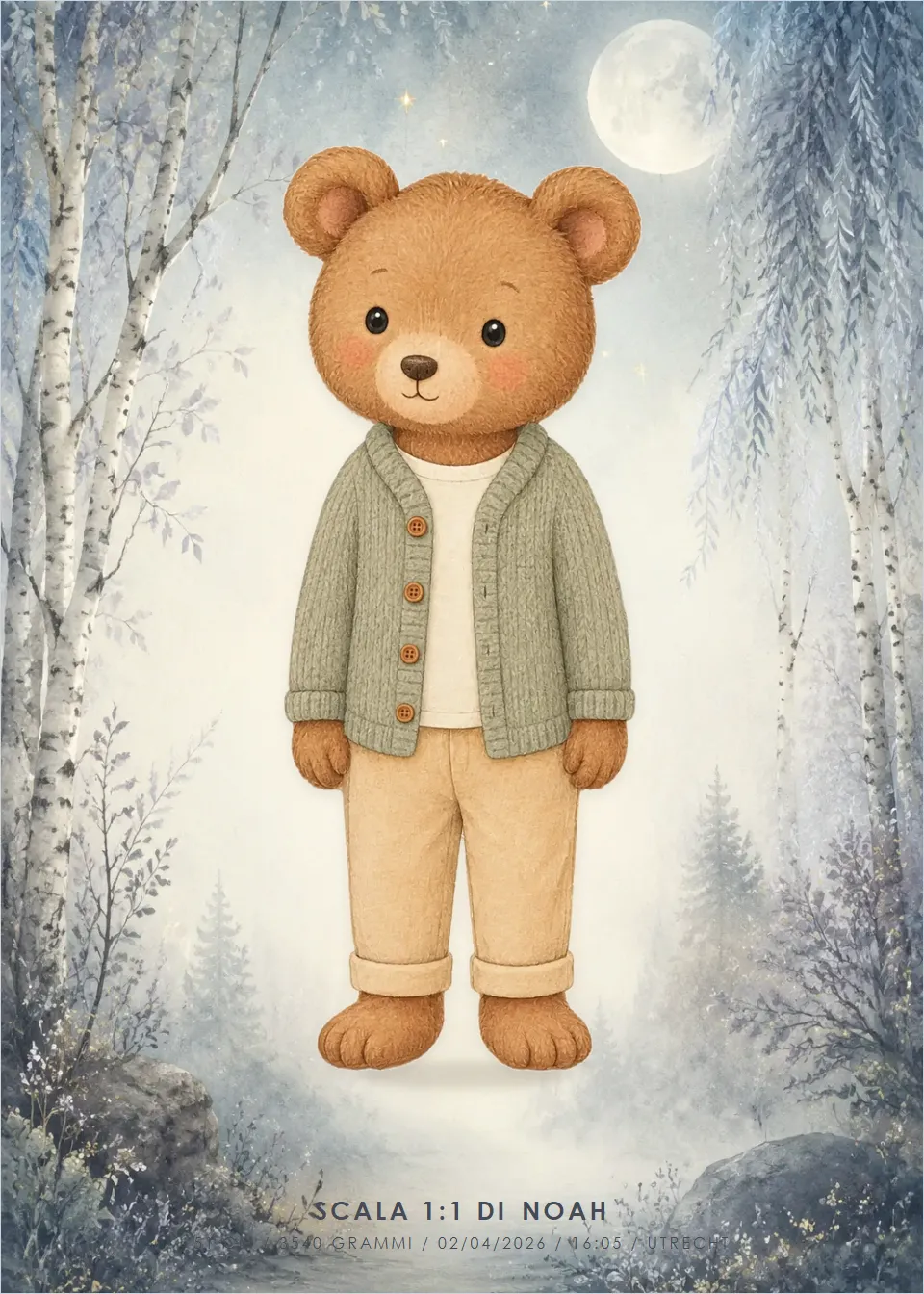 Poster di animali · Orso · Bosco lunare