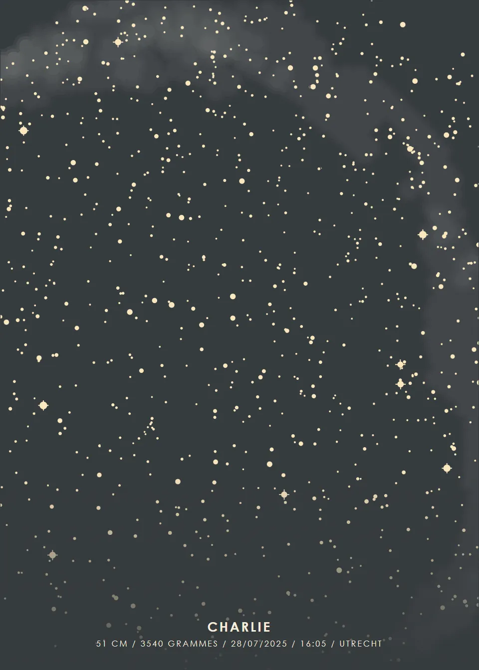 Carte du ciel · Carte des étoiles · Graphite